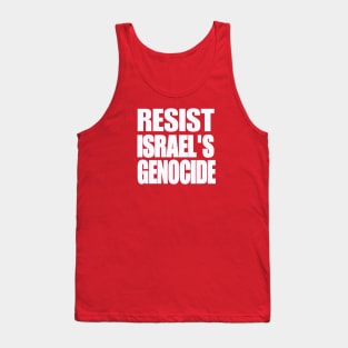 RESIST ISRAEL'S GENOCIDE - White - Double-sided Tank Top